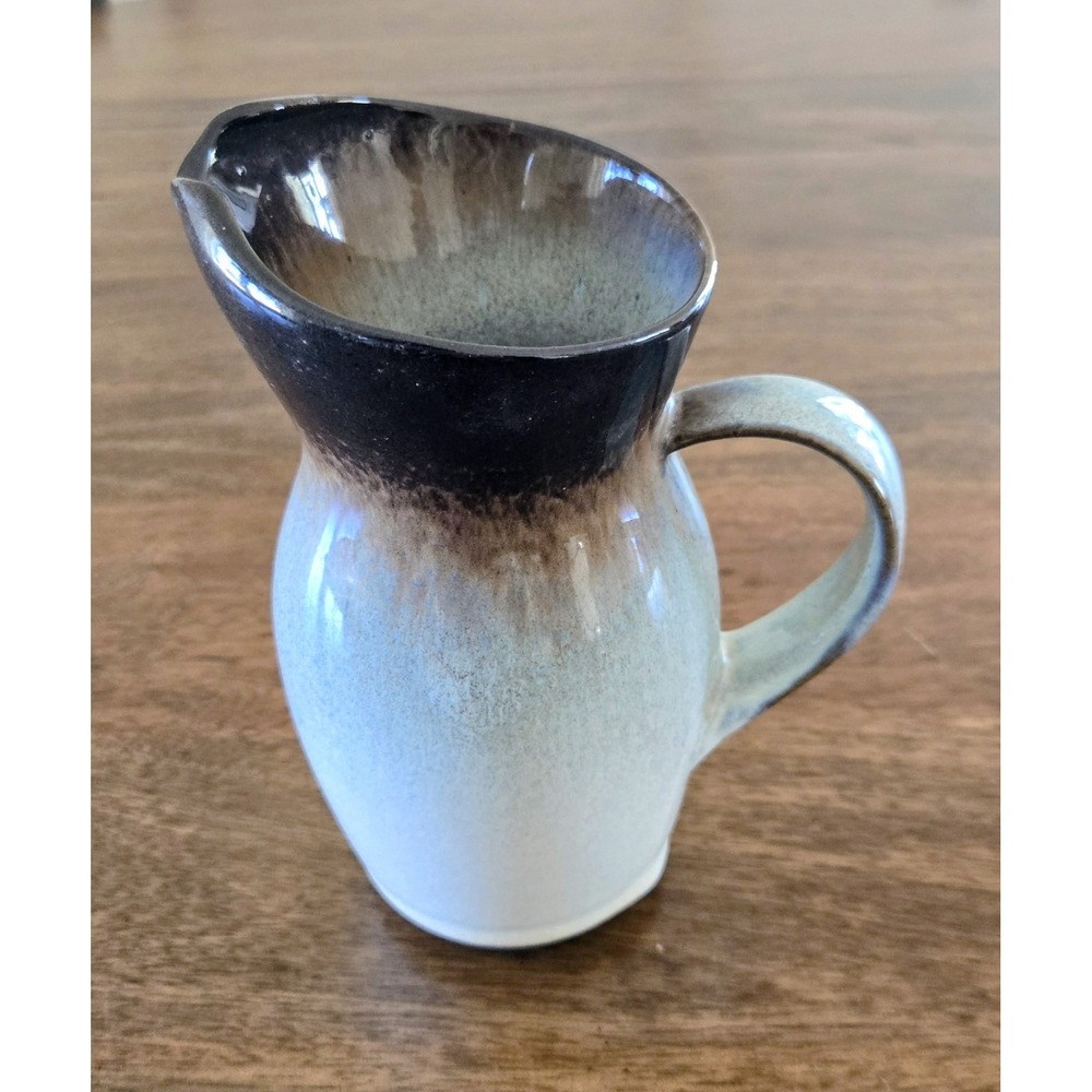 VTG MCM 1960s Peter Pots Pottery RI Pitcher/Vase Mahogany/Blue/Green RARE